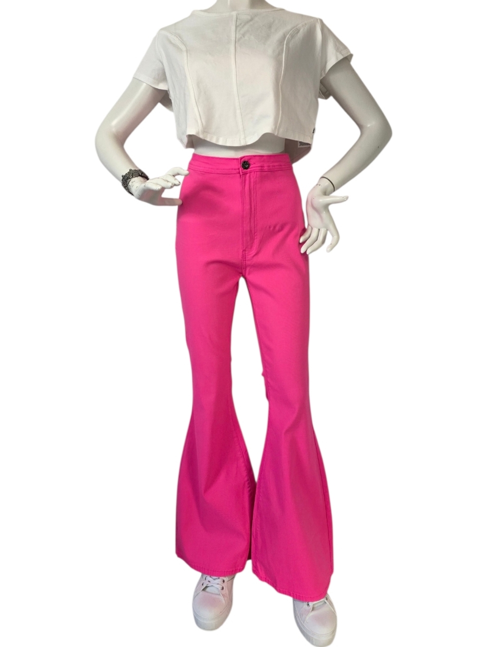 JC & JQ NWT Hot Pink Flare Pants XL Y2K Disco Stretch Festival 2026